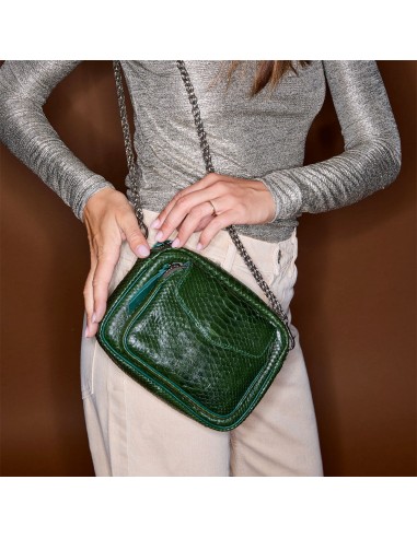 Claris Virot - Sac Charly - Vert Python livraison et retour toujours gratuits