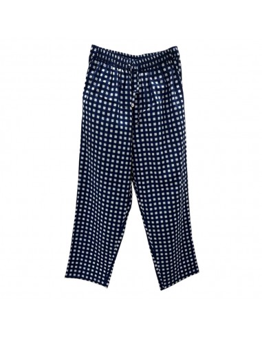 Harago - Pantalon Carreaux - Bleu Economisez 