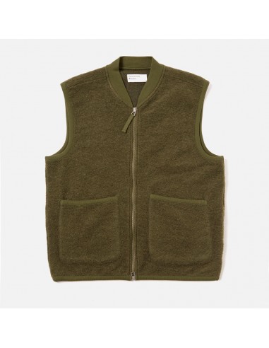 Universal Works - Veste Zip Waistcoat - Olive le concept de la Pate a emporter 