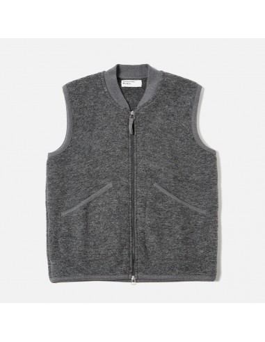 Universal Works - Veste Zip Waistcoat - Gris solde