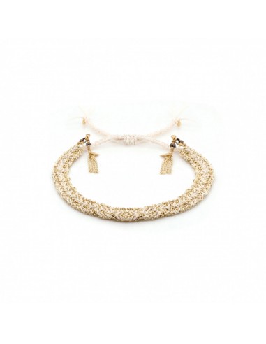 Marie Laure Chamorel - Bracelet n°183 - Blanc & Gold prix pour 