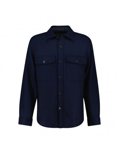 GANT - Chemise en laine - Evening Blue ou a consommer sur place