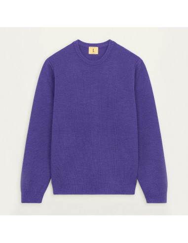 Nitto Knitwear - Pull Youri - Violet brillant des détails fins