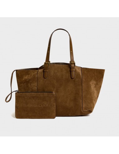 Gerard Darel - Cabas en cuir velours  Simple Bag - Toundra sur le site 