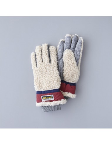 ELMER - Gants Teddy 5FGR - Beige et Rouge meilleur choix