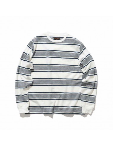 Beams Plus - T-shirt Stripe - Blanc de pas cher