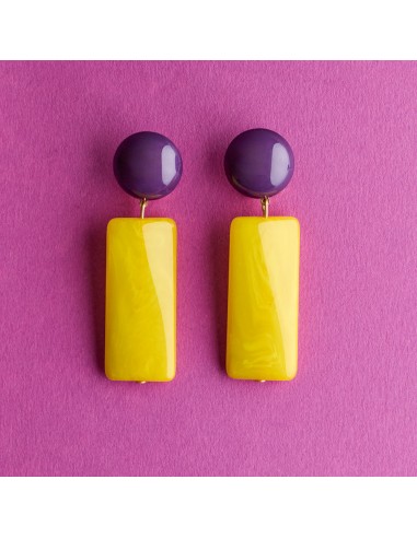 Lorena Taddei - Boucles d'oreilles Rettangoli - Violet 50-70% off 