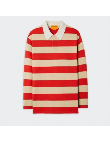 Guest In Residence - Pull Stripe Rugby - Dune & Rouge en ligne