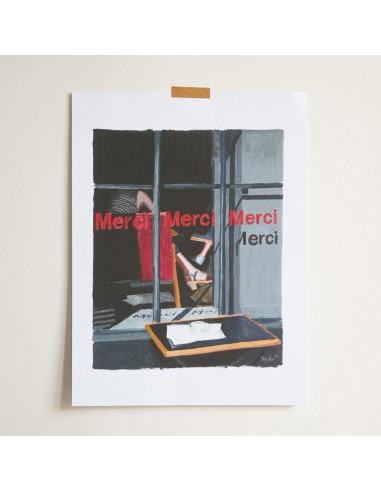 Merci x Ján Teplan - Affiche Trough The Window en stock